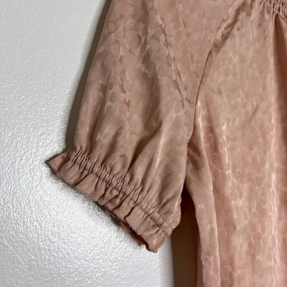 Adyson Parker Women's Pink Leopard Print Button-Front Blouse Size S - Picture 5 of 10